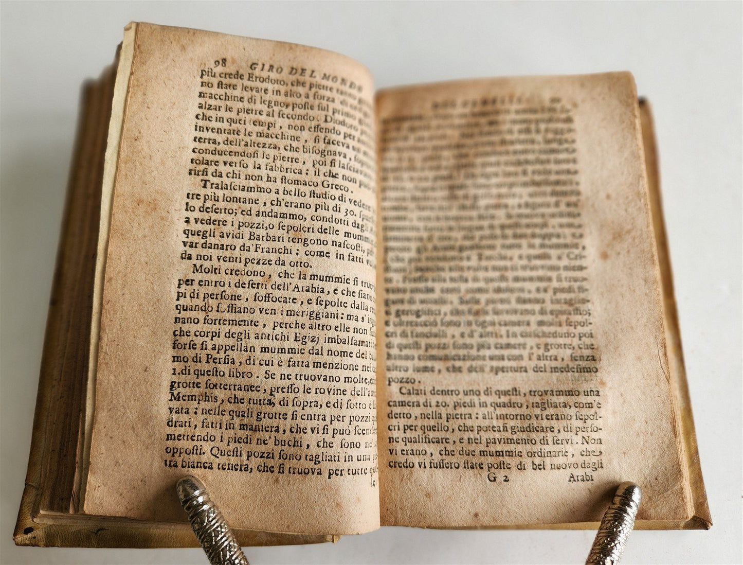 1721 TRAVELS to TURKEY by Gio. Gemelli ILLUSTRATED antique VELLUM BINDING