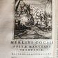 1692 ILLUSTRATED MACARONIC by POETRY MERLINI COCAII antique 17th CENTURY vellum