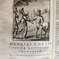 1692 ILLUSTRATED MACARONIC by POETRY MERLINI COCAII antique 17th CENTURY vellum