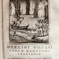 1692 ILLUSTRATED MACARONIC by POETRY MERLINI COCAII antique 17th CENTURY vellum