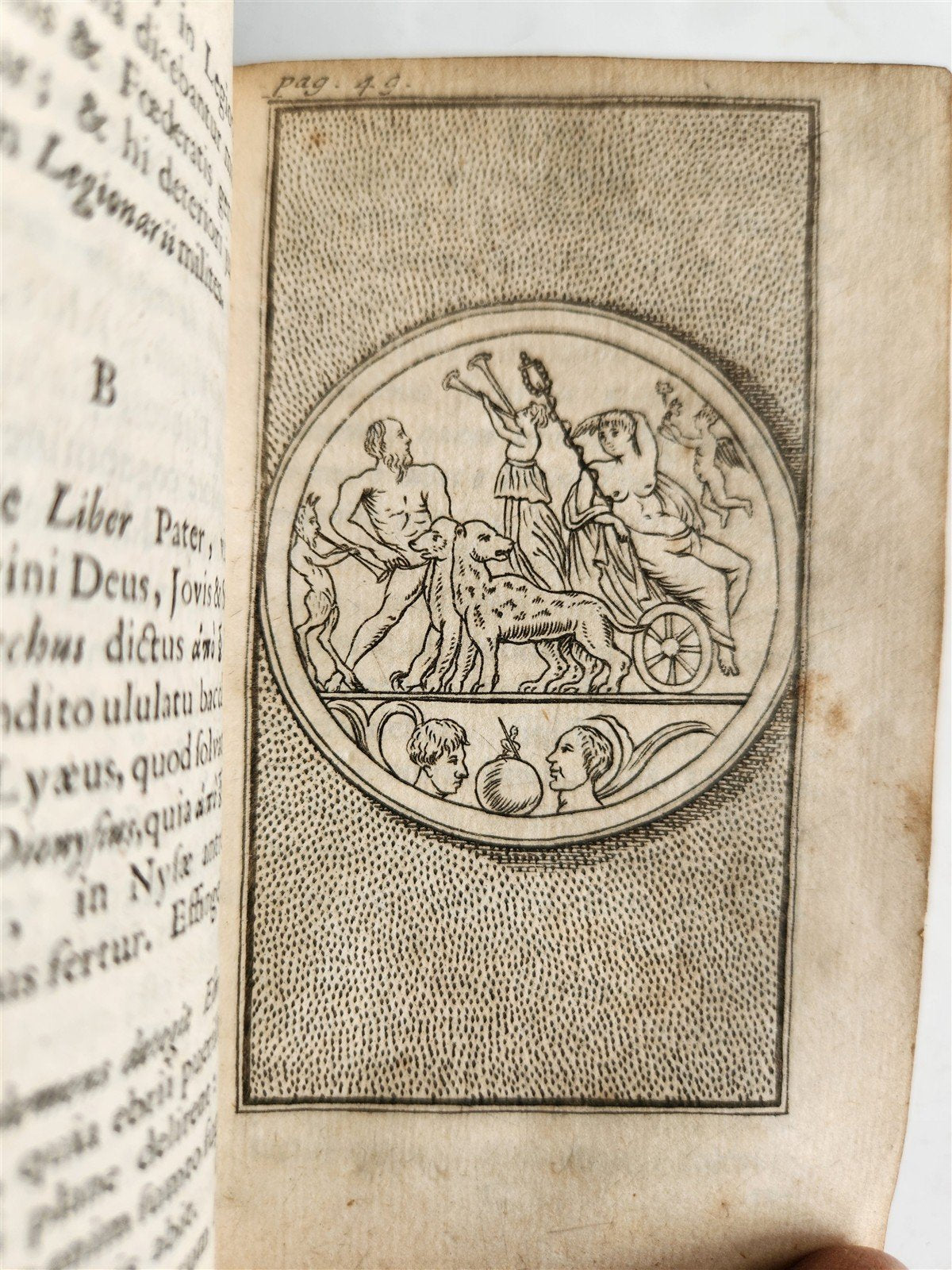 1713 ROMAN ANTIQUITIES antique ILLUSTRATED decorative vellum binding