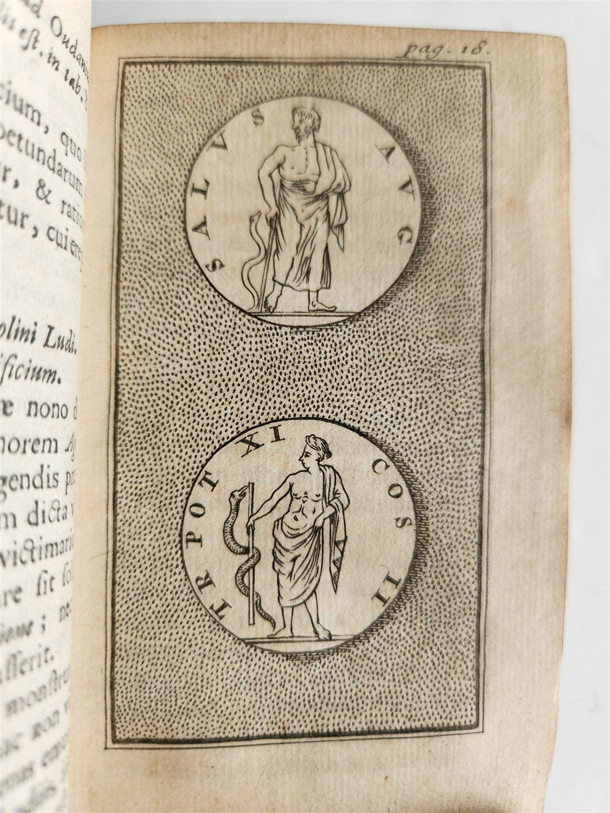 1713 ROMAN ANTIQUITIES antique ILLUSTRATED decorative vellum binding