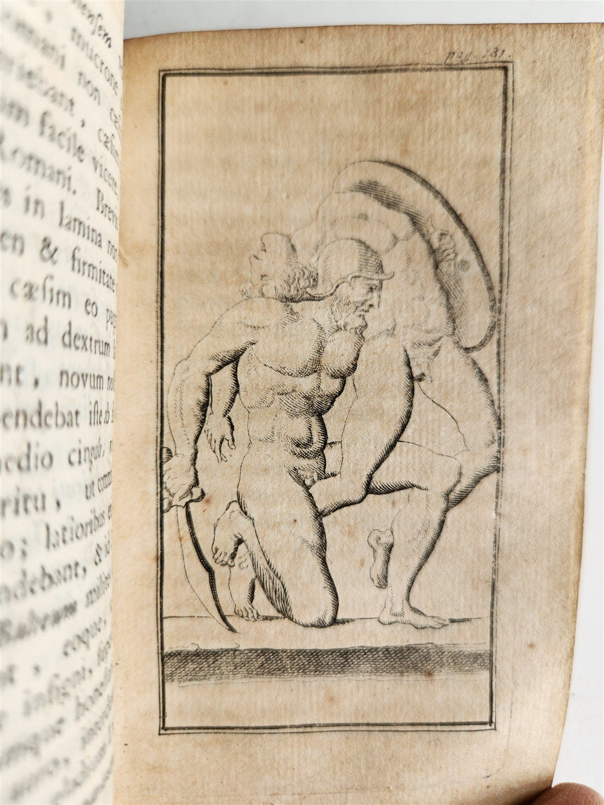 1713 ROMAN ANTIQUITIES antique ILLUSTRATED decorative vellum binding