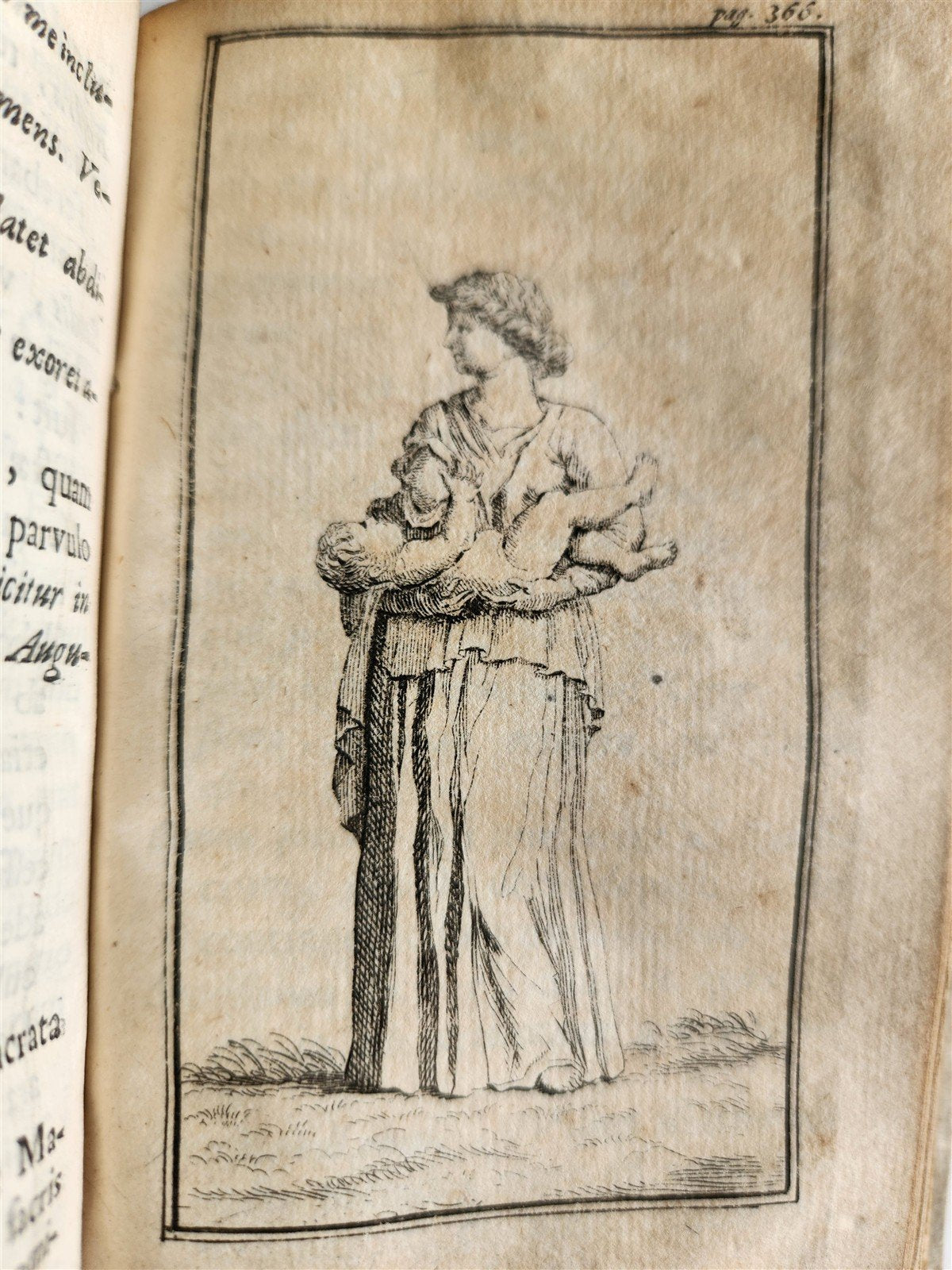 1713 ROMAN ANTIQUITIES antique ILLUSTRATED decorative vellum binding