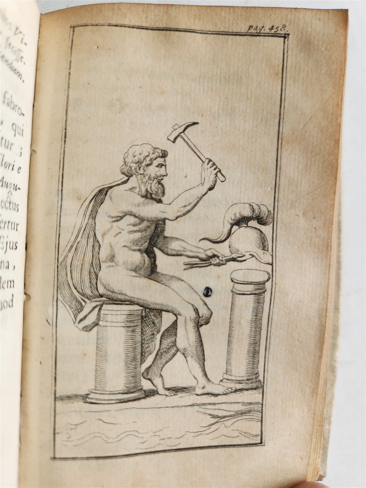 1713 ROMAN ANTIQUITIES antique ILLUSTRATED decorative vellum binding