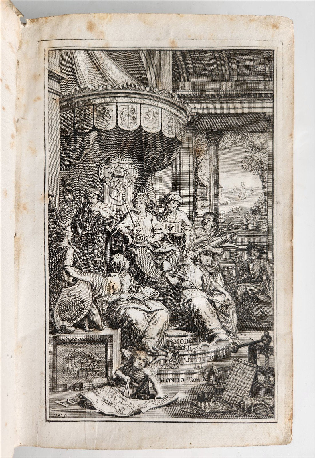 1745 HISTORY of HOLLAND antique ILLUSTRATED w/ & MAP