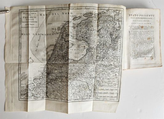 1745 HISTORY of HOLLAND antique ILLUSTRATED w/ & MAP