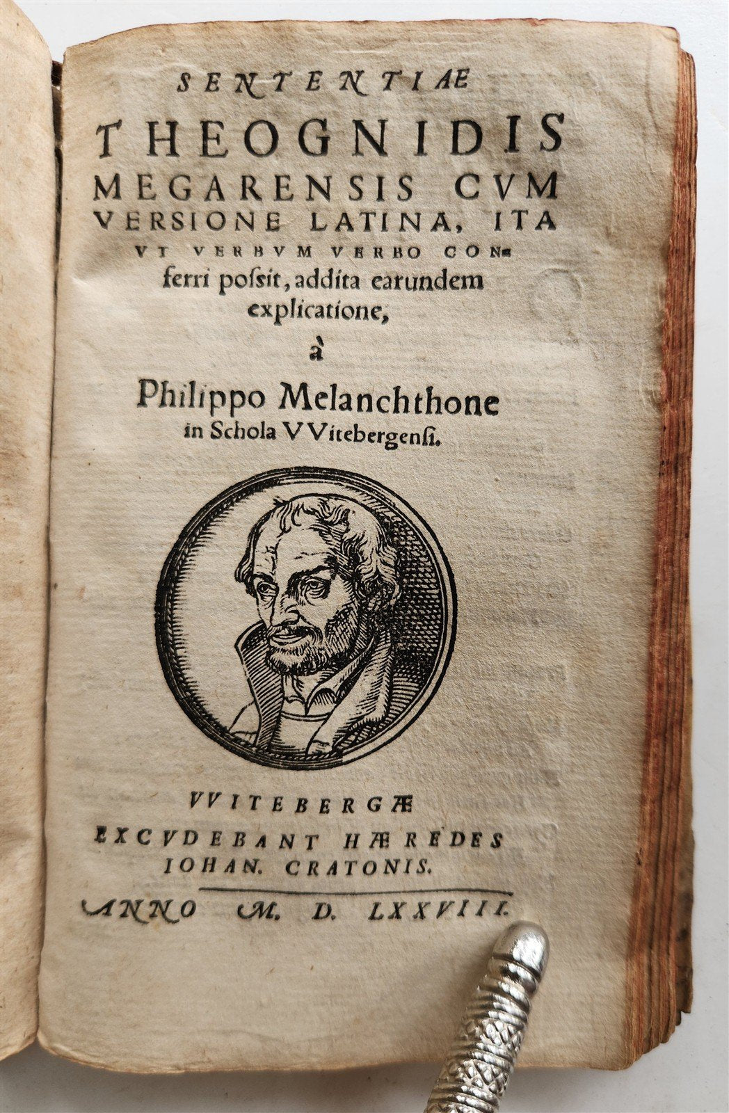 1578 POETRY Sentences of Theognis Megarensis antique vellum bound 16th CENTURY
