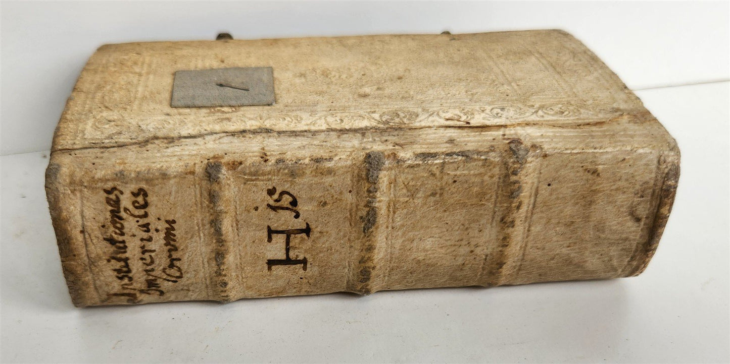 1657 CANON LAW MANUAL by CORVINUS antique ELZEVIR pigskin bound 17th CENTURY