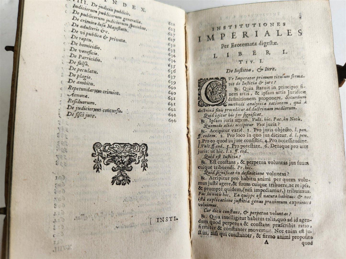 1657 CANON LAW MANUAL by CORVINUS antique ELZEVIR pigskin bound 17th CENTURY