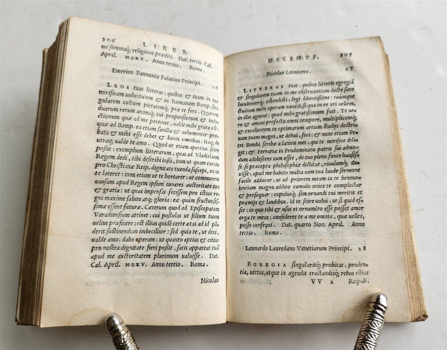 1552 PIETRO BEMBO antique vellum bound 16th CENTURY Epistolarum Leonis Decimi