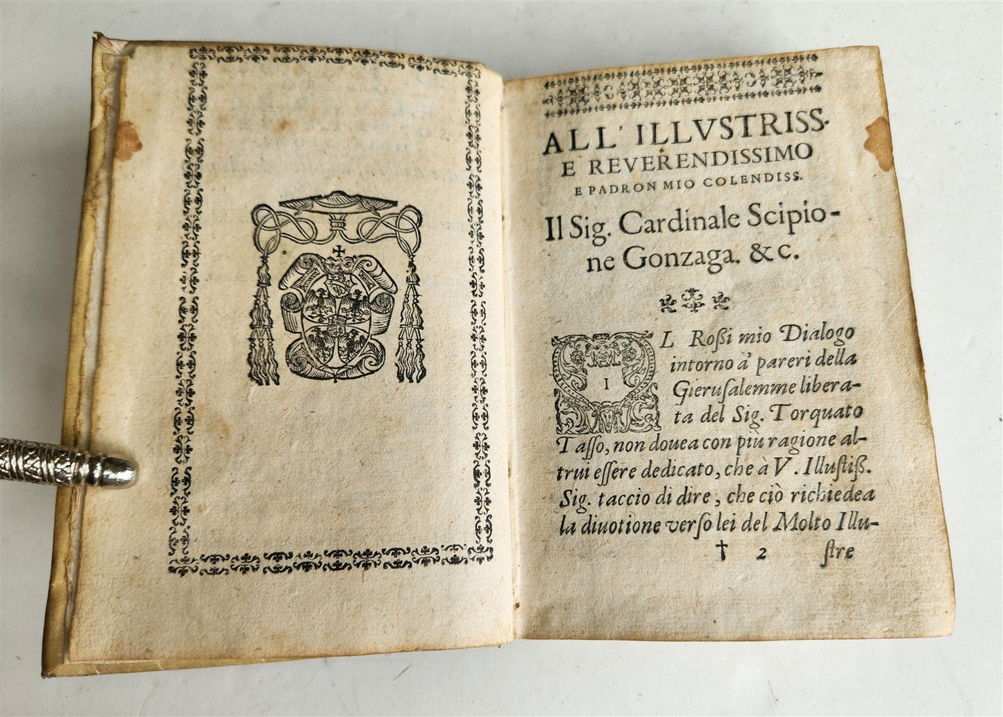 1589 Commentary on Torquato Tasso's Jerusalem Delivered ANTIQUE vellum bound