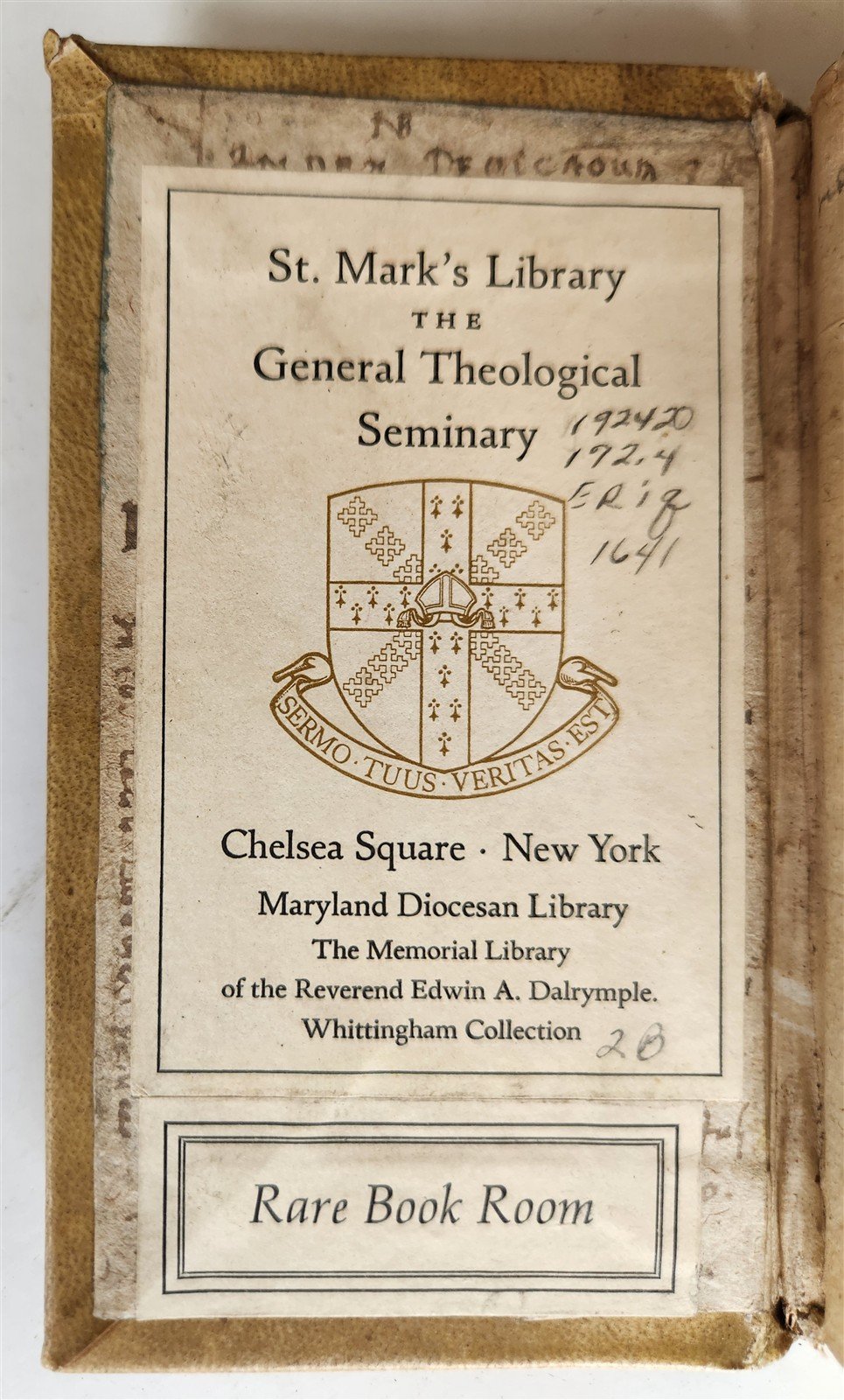 1641 WORKS by ERASMUS in LATIN pocket edition ANTIQUE vellum bound