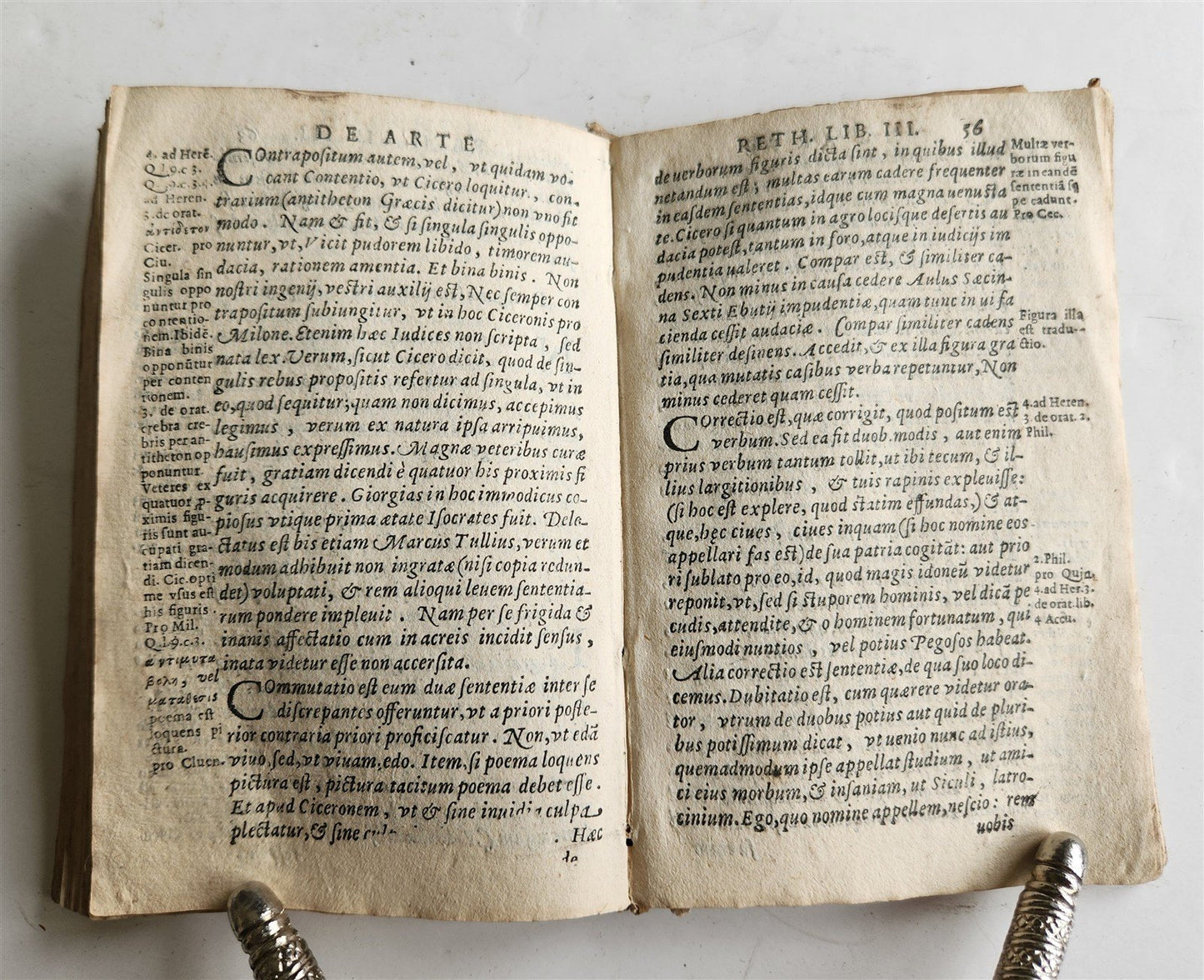 1611 first textbook for Jesuit rhetoric by Cipriano Soarez ANTIQUE vellum bound