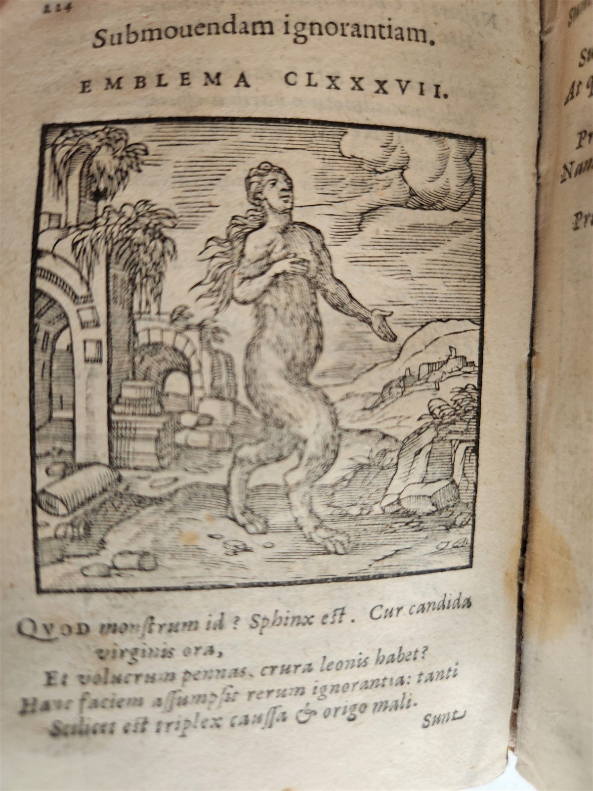 1648 EMBLEMATA by ANDREA ALCIATI illustrated w/ 209 engravings ANTIQUE vellum