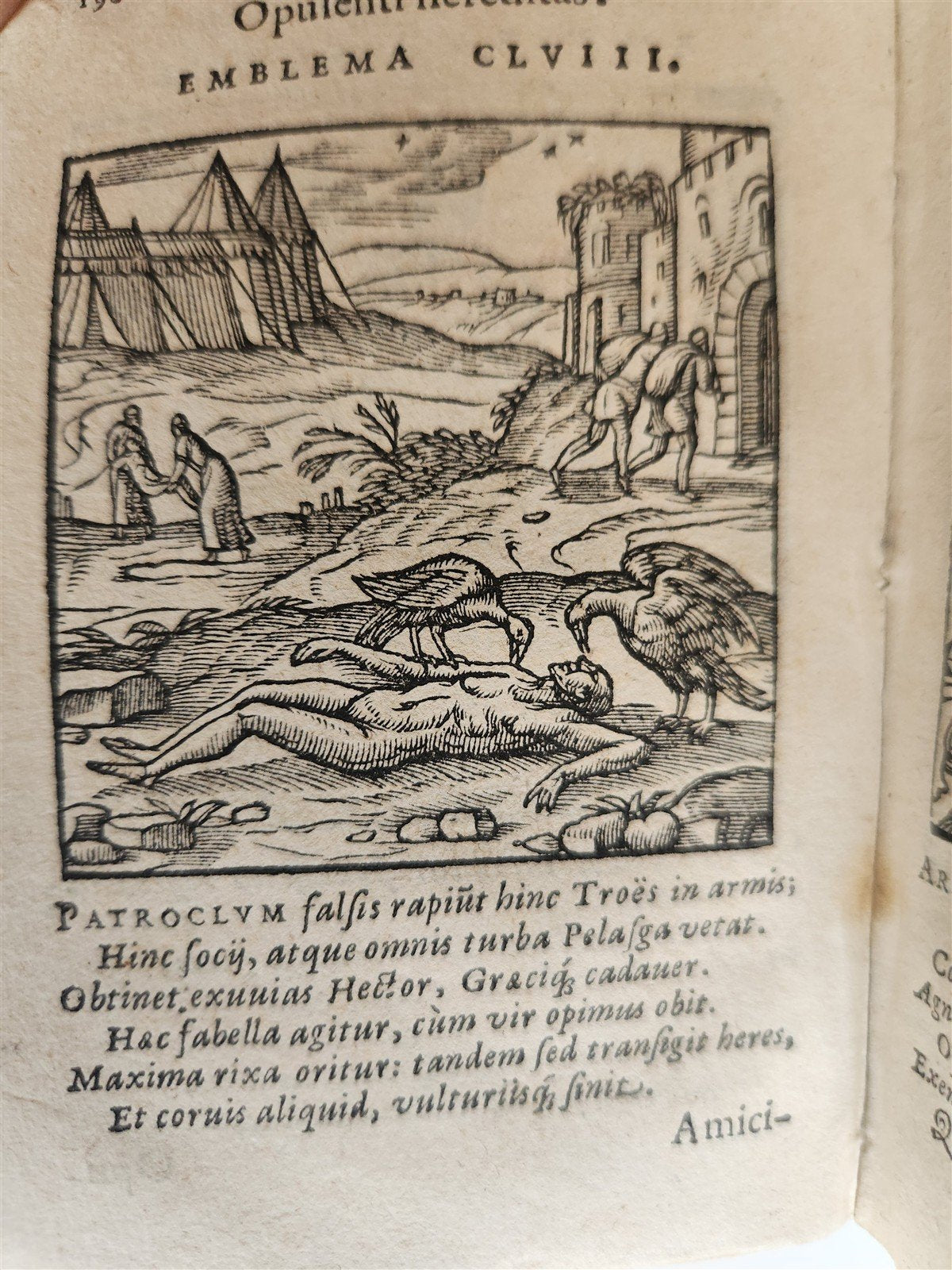 1648 EMBLEMATA by ANDREA ALCIATI illustrated w/ 209 engravings ANTIQUE vellum