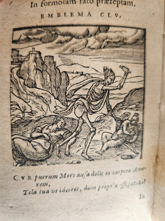 1648 EMBLEMATA by ANDREA ALCIATI illustrated w/ 209 engravings ANTIQUE vellum