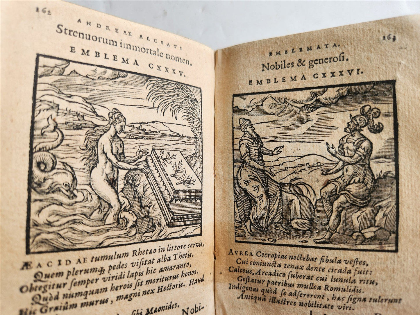 1648 EMBLEMATA by ANDREA ALCIATI illustrated w/ 209 engravings ANTIQUE vellum