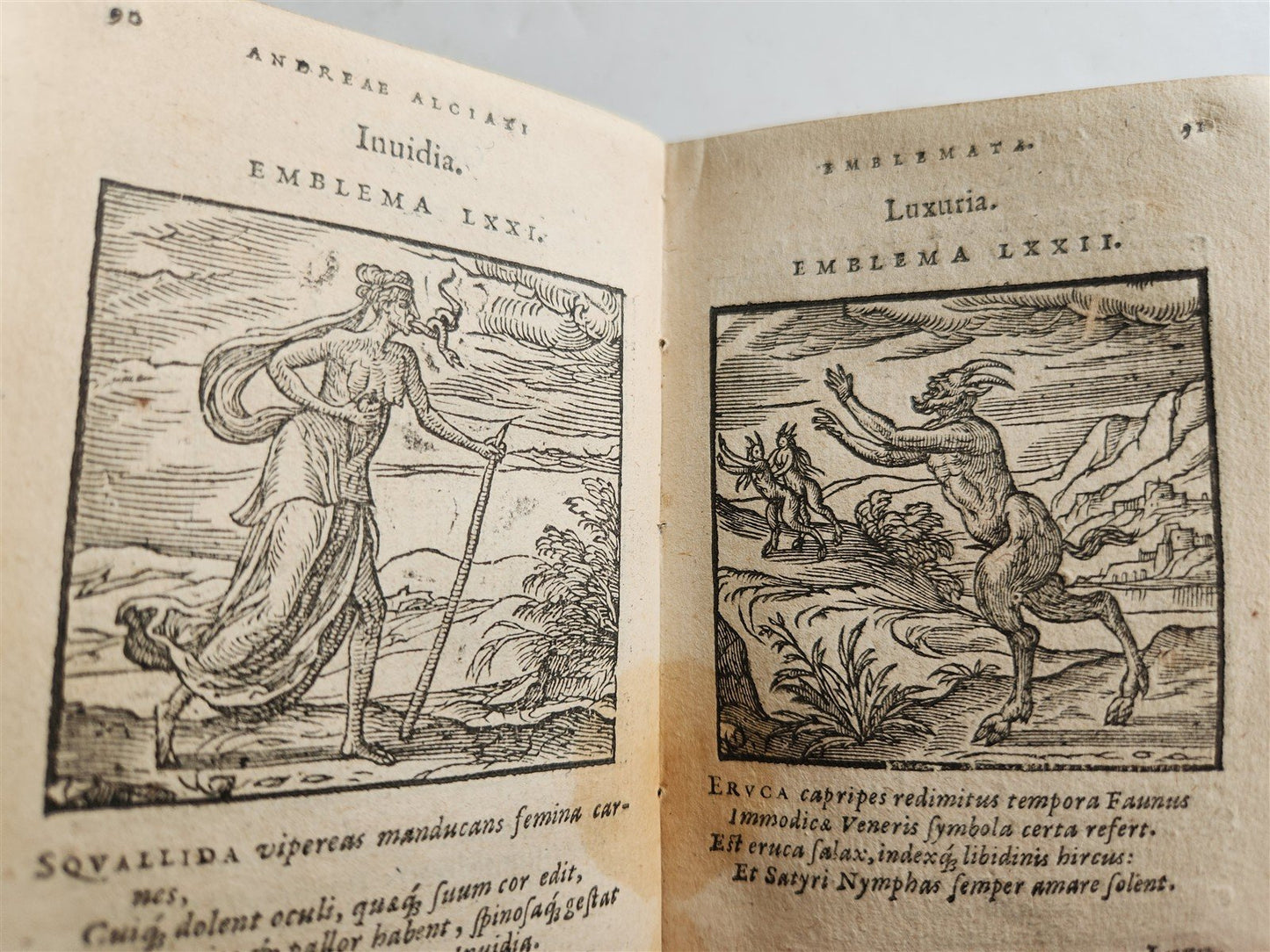 1648 EMBLEMATA by ANDREA ALCIATI illustrated w/ 209 engravings ANTIQUE vellum