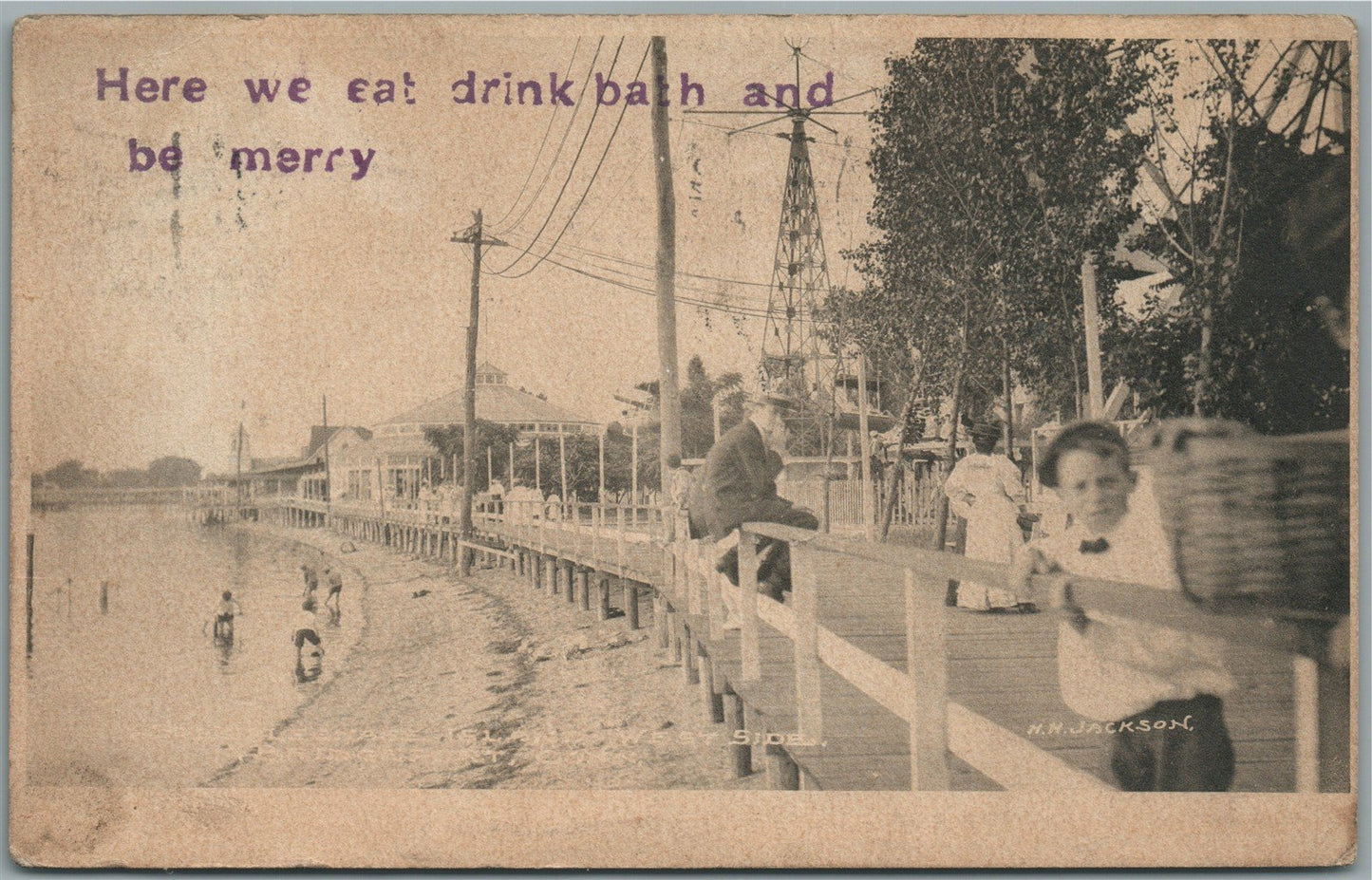 NAUGATUCK CT ANTIQUE POSTCARD