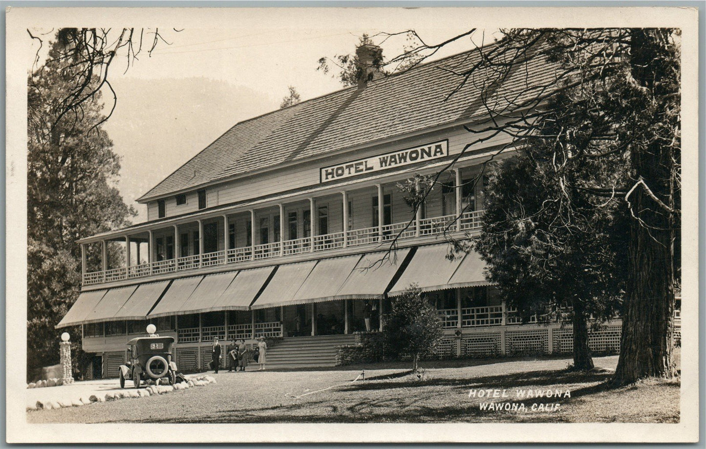 WAWINA CA HOTEL ANTIQUE REAL PHOTO POSTCARD RPPC
