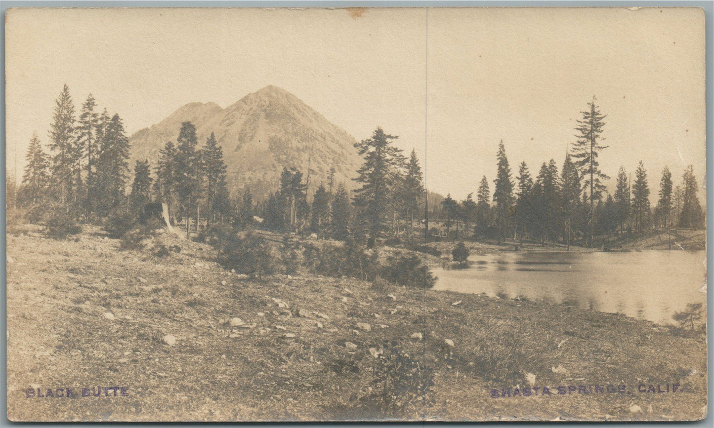 BLACK BUTTE CA ANTIQUE REAL PHOTO POSTCARD RPPC