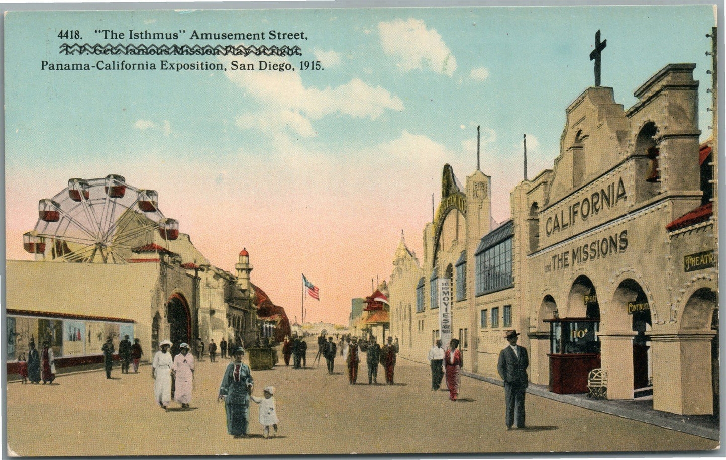 SAN DIEGO CA PANAMA CALIFORNIA EXPOSITION ANTIQUE POSTCARD