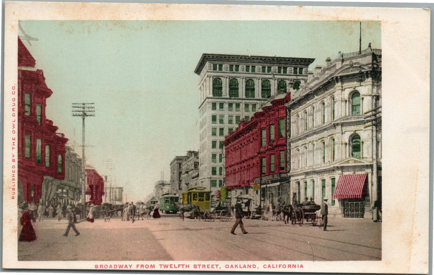 OAKLAND CA BROADWAY ANTIQUE POSTCARD
