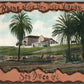 SAN DIEGO CA LEATHER ANTIQUE POSTCARD