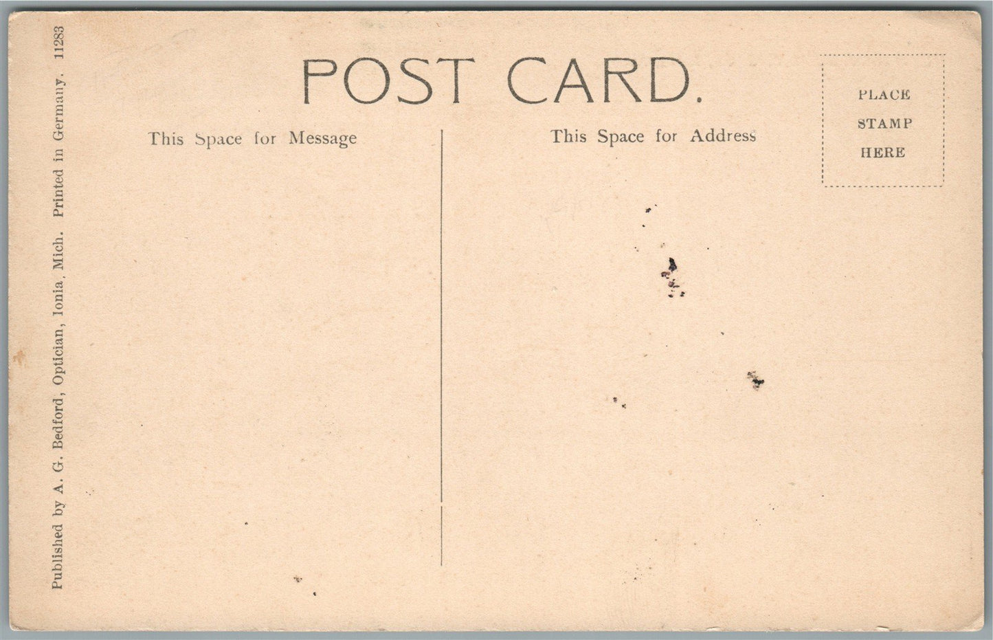 IONIA MI E.H. STAFFORD MFG COMPANY ANTIQUE POSTCARD