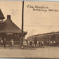 BELDING MI RAILROAD DEPOT RAILWAY STATION ANTIQUE POSTCARD