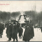 ISHPEMING MI SKI HILL ANTIQUE POSTCARD