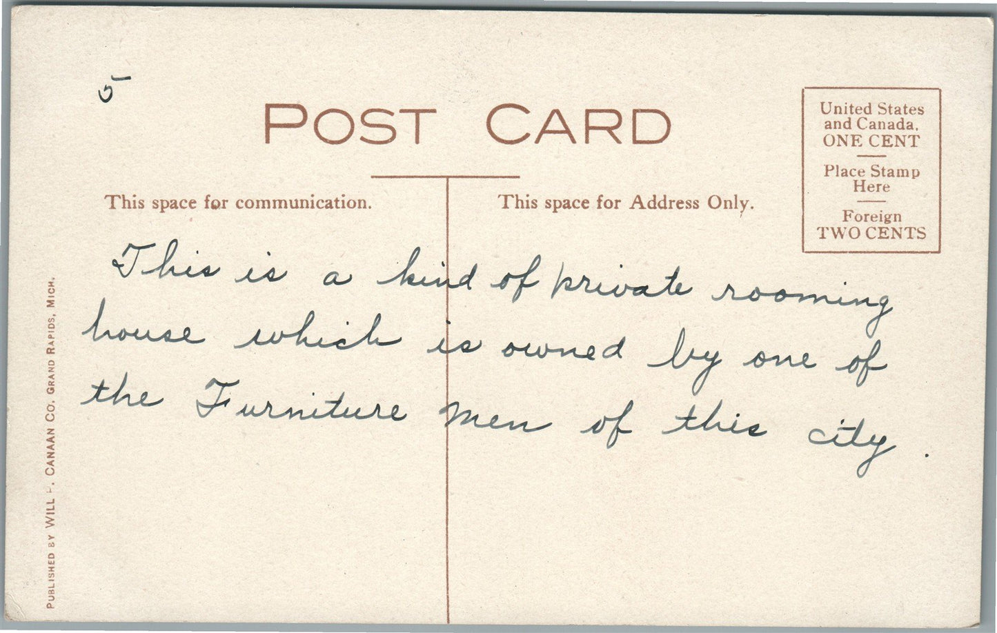 GRAND RAPIDS MI STRATFORD ARMS ANTIQUE POSTCARD