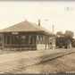 VASSAR MI RAILROAD STATION RAILWAY DEPOT ANTIQUE REAL PHOTO POSTCARD RPPC
