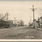 POMEII MI STREET SCENE w/ INDIAN GAS STATION ANTIQUE REAL PHOTO POSTCARD RPPC