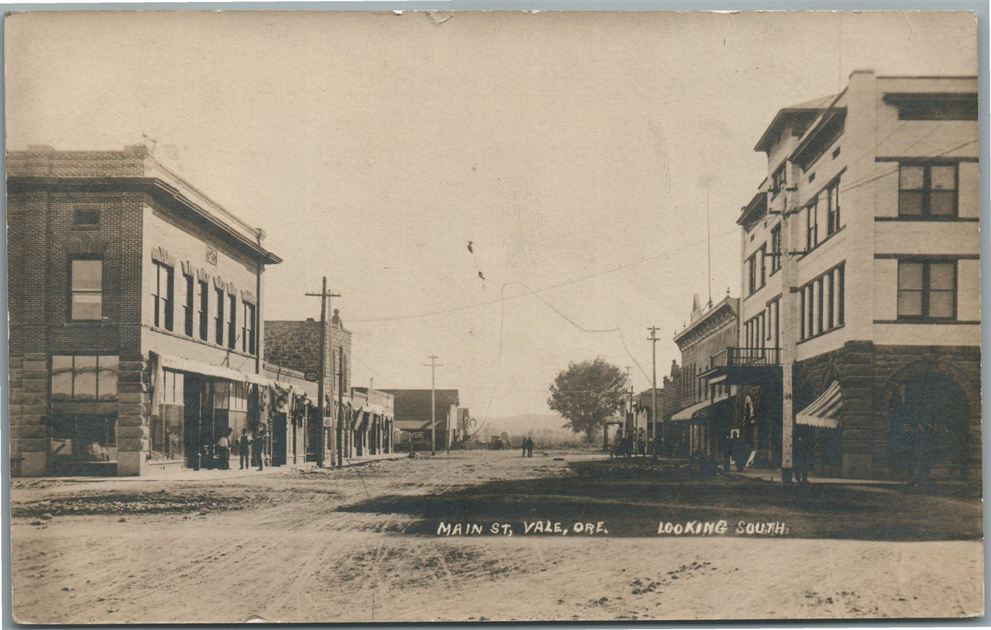 VALE OR MAIN STREET ANTIQUE REAL PHOTO POSTCARD RPPC