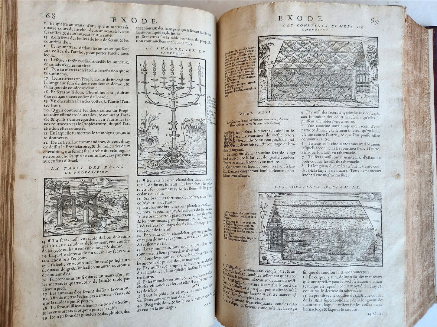 1578 BIBLE in FRENCH ILLUSTRATED antique MASSIVE FOLIO 16th CENTURY