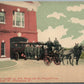 PROVIDENCE RI FIRE STATION ANTIQUE POSTCARD
