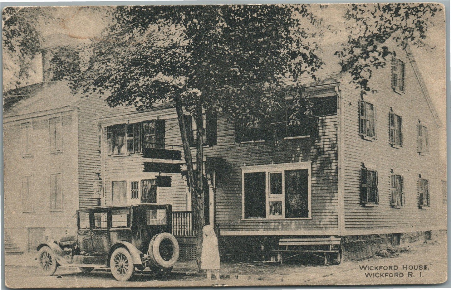 WICKFORD RI HOUSE ANTIQUE POSTCARD
