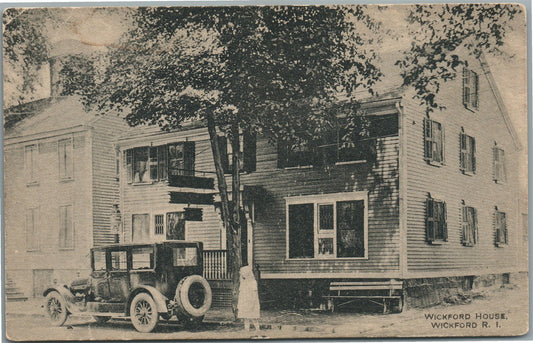 WICKFORD RI HOUSE ANTIQUE POSTCARD