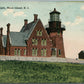 BLOCK ISLAND RI SOUTH EAST LIGHT ANTIQUE POSTCARD