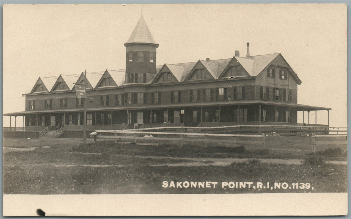SAKONNET POINT RI ANTIQUE REAL PHOTO POSTCARD RPPC