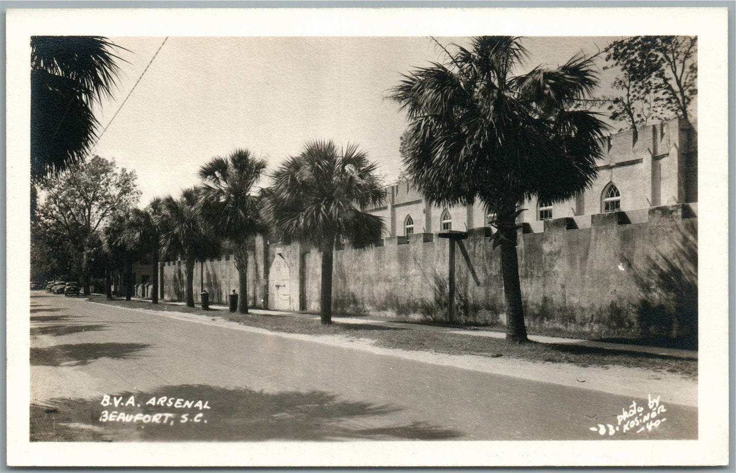BEAUFORT SC ARCENAL VINTAGE REAL PHOTO POSTCARD RPPC