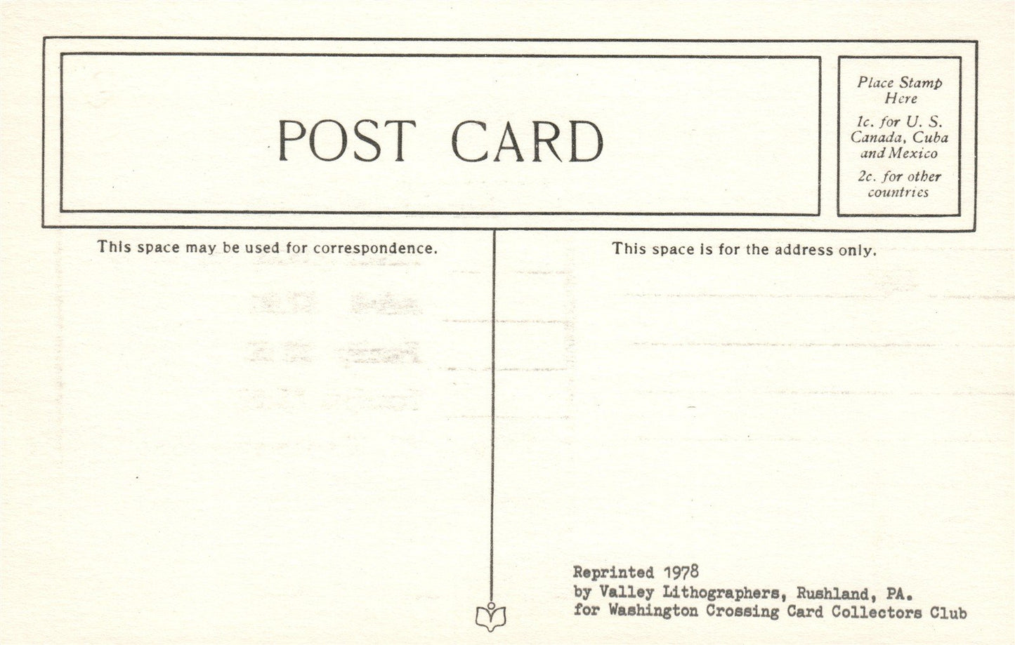 WOODBURY NJ OLD QUAKER MEETING HOUSE ANTIQUE POSTCARD