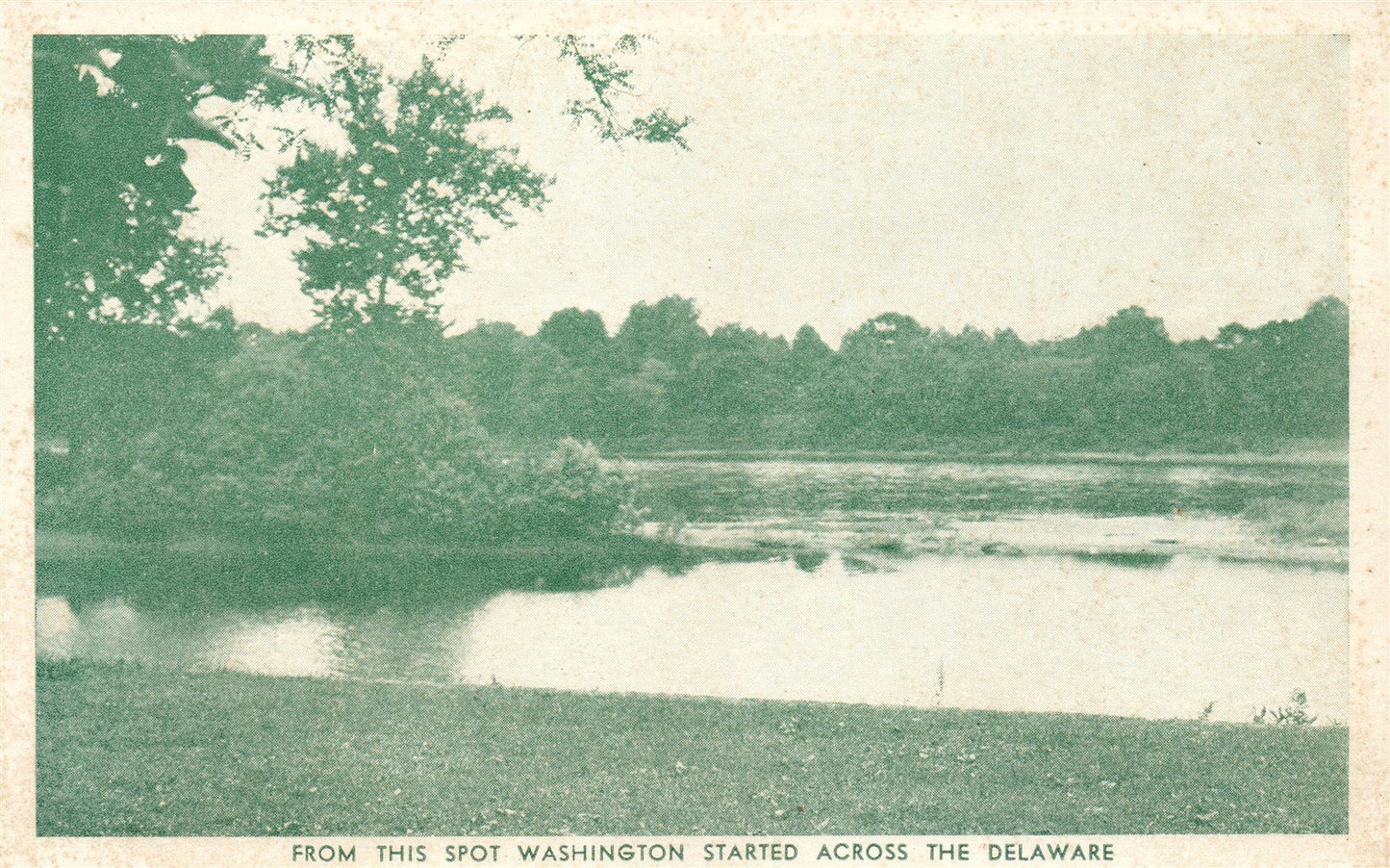LAMBERTVILLE NJ WASHINGTON DELAWARE CROSSING ANTIQUE POSTCARD