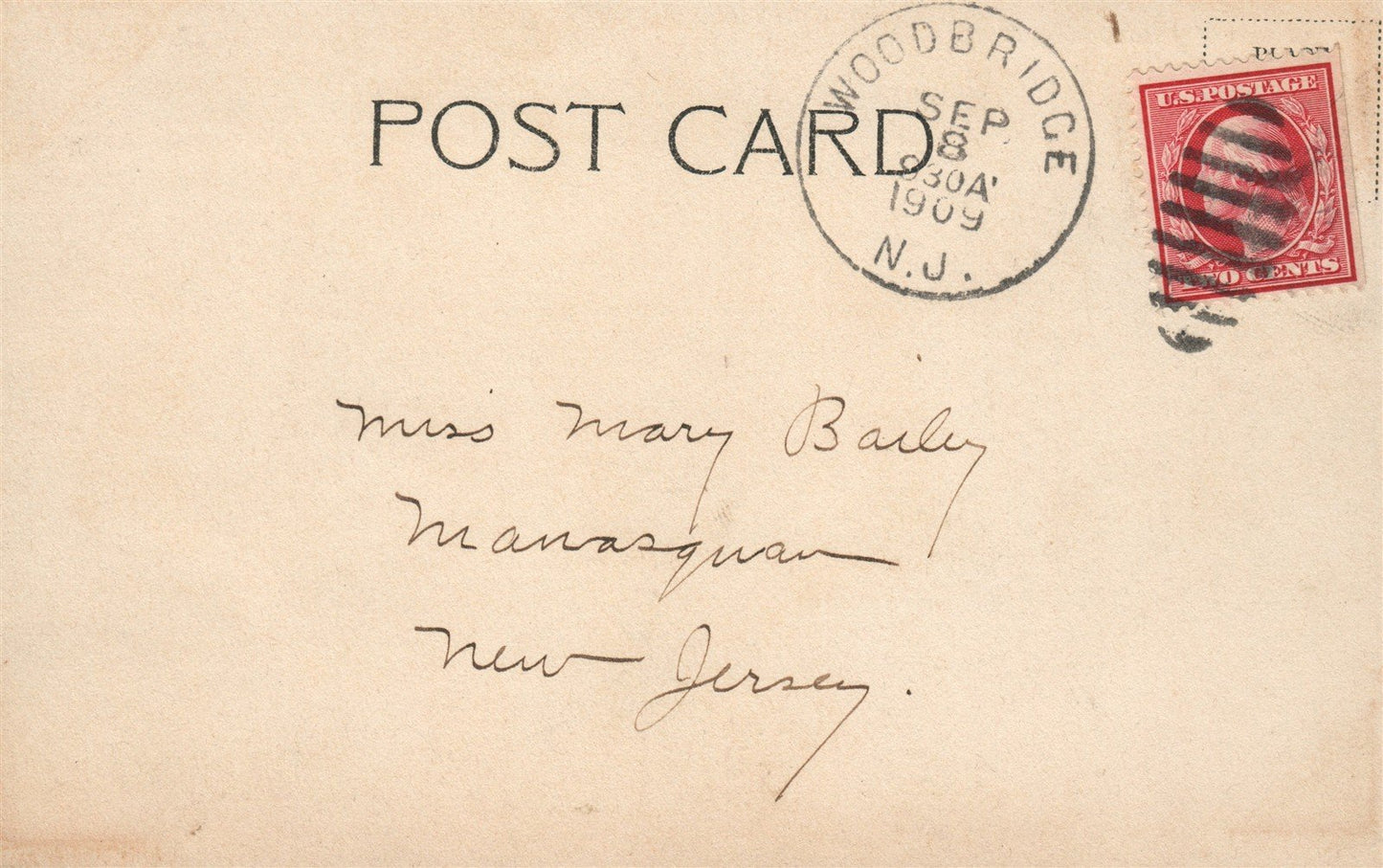 WOODBRIDGE NJ HIGH SCHOOL ANTIQUE POSTCARD