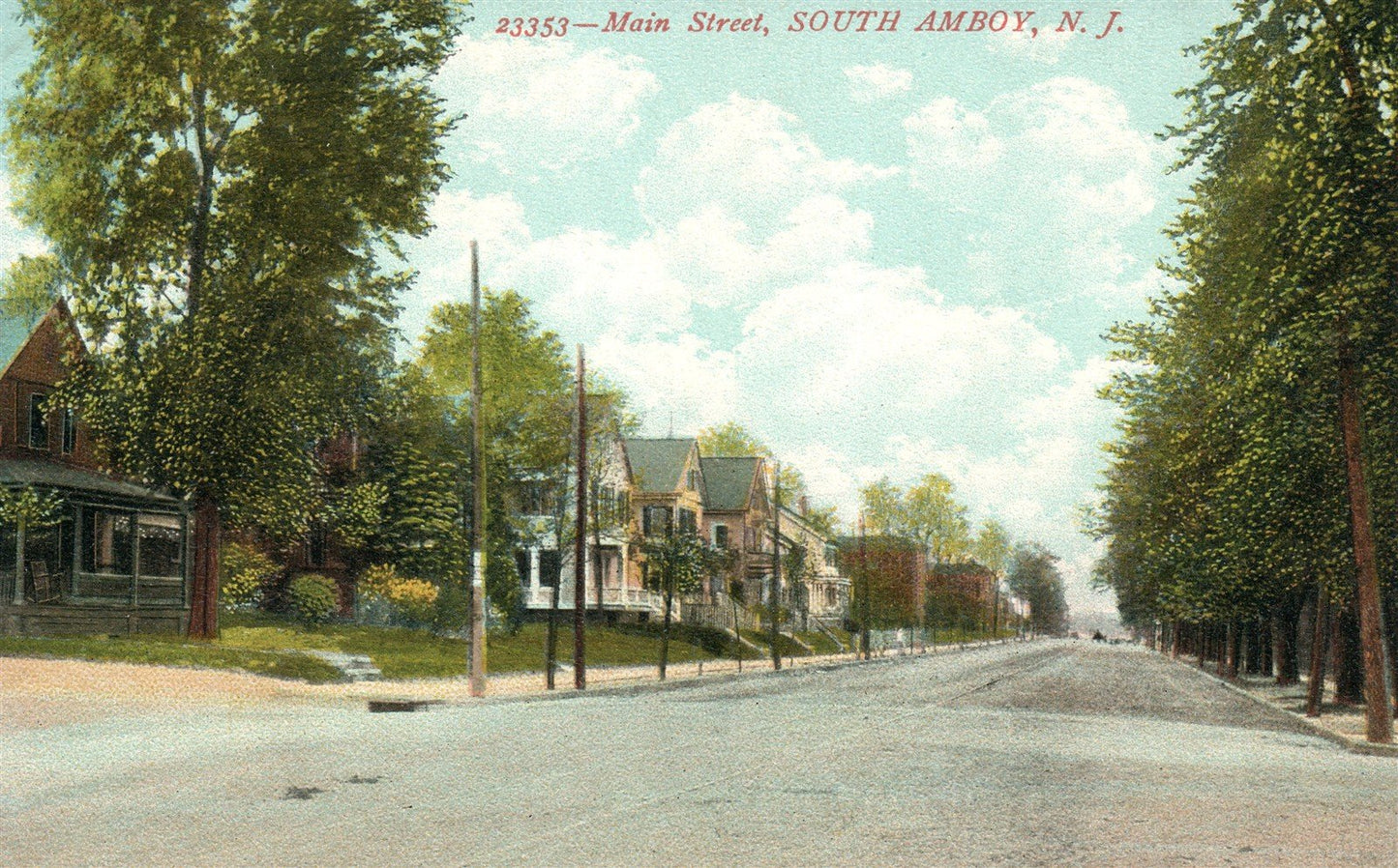 SOUTH AMBOY NJ MAIN STREET ANTIQUE POSTCARD