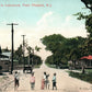 POINT PLEASANT NJ ROAD TO LAKEWOOD ANTIQUE POSTCARD