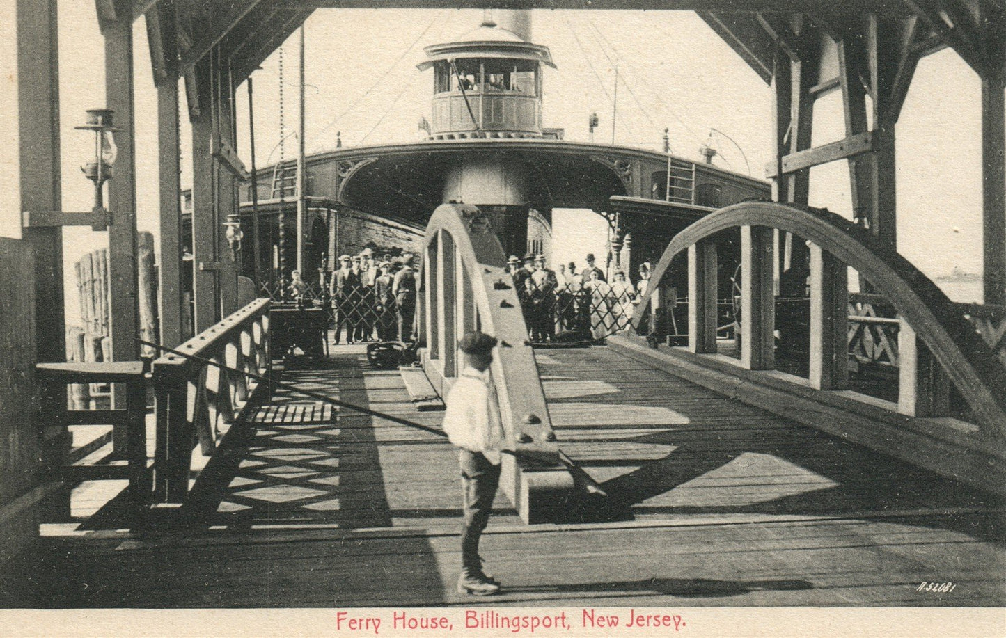 BILLINGSPORT NJ FERRY HOUSE ANTIQUE POSTCARD