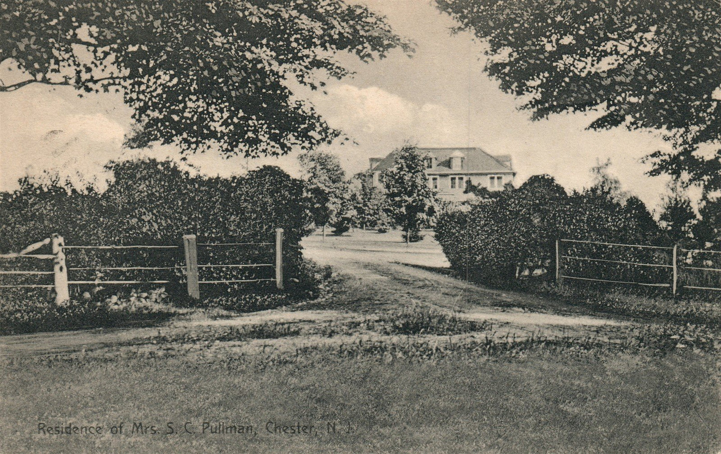 CHESTER NJ PULLMAN RESIDENCE ANTIQUE POSTCARD
